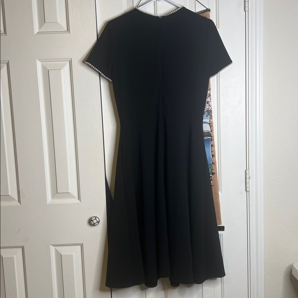 Gal Meets Glam Victoria Pearl-Trim Fit & Flare Dress size 10 - Picture 2 of 10